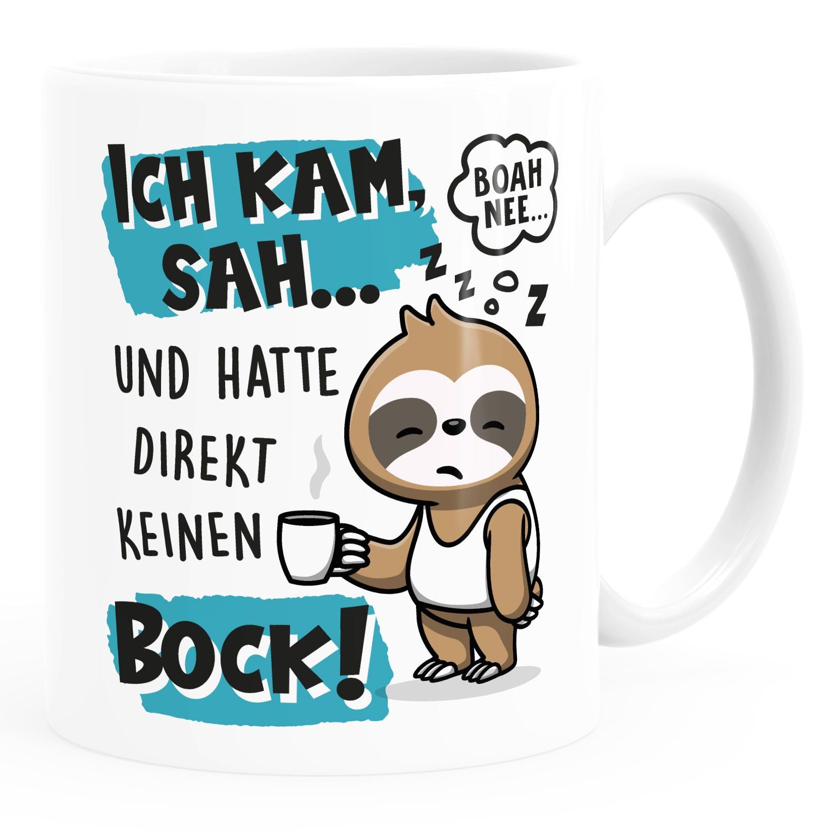 MoonWorks Kaffeetasse Mit Spruch: 'Du Sollst Mir Nicht Auf Den Sack Gehen' – Lustige Bürotasse Aus Keramik