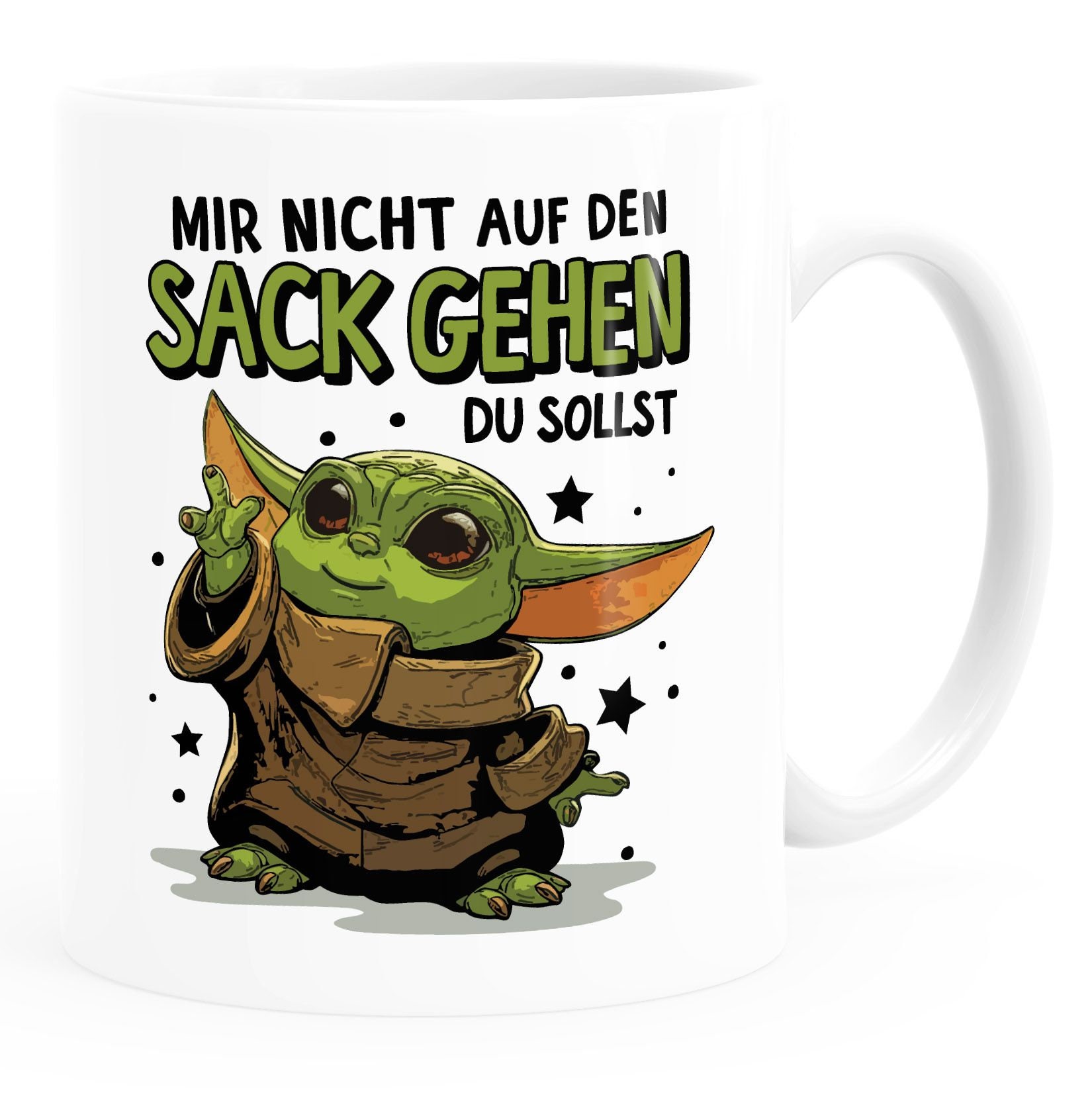 Das Mimimi Stark In Dir Ist Tasse Kaffee-Tasse mit Spruch Das Mimimi stark in dir ist Baby Yoda Bürotasse