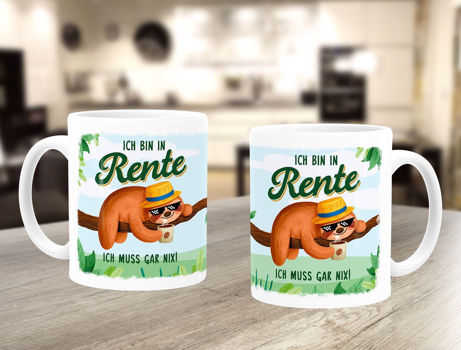 KaffeeTasse Rentner Spruch Ich bin in Rente Ich muss gar nix lustiges