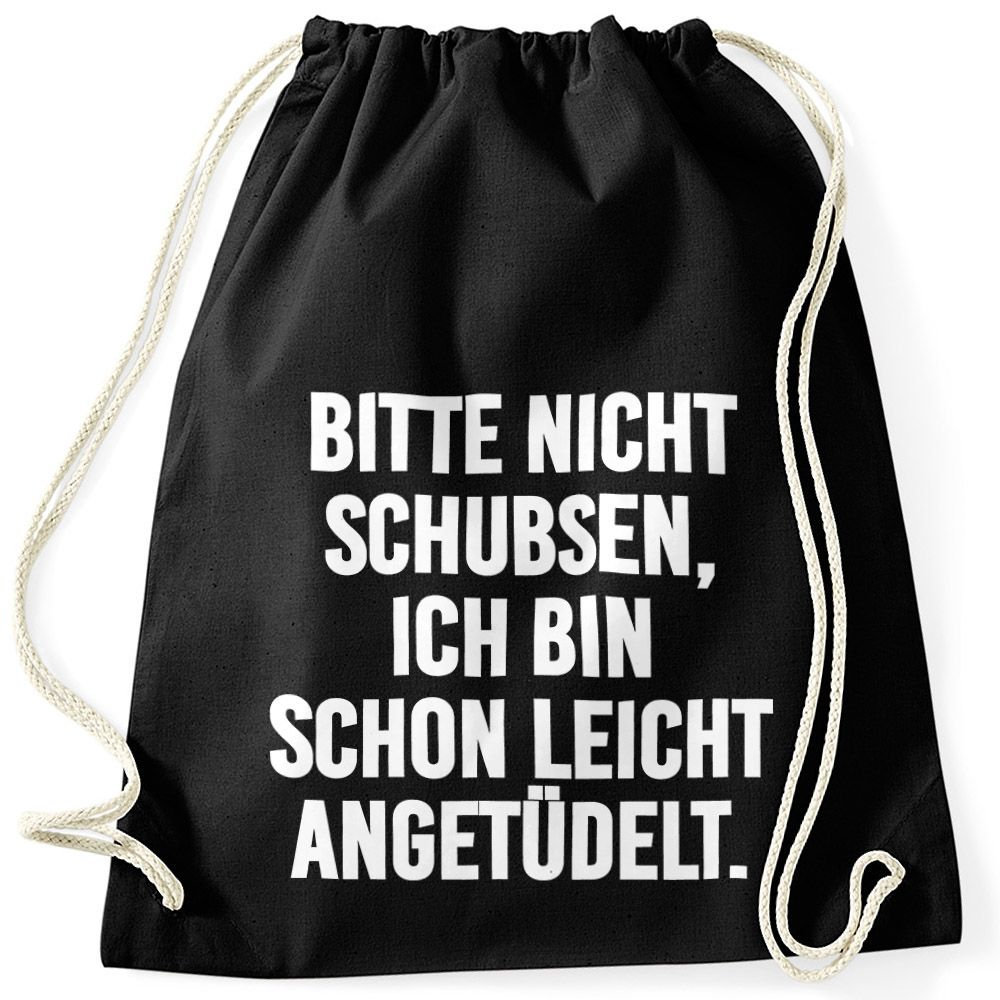 Shirtinstyle Turnbeutel Mit Aufdruck – Baumwolltasche ‚Heimathafen Baltrum‘, Ca. 12 Liter
