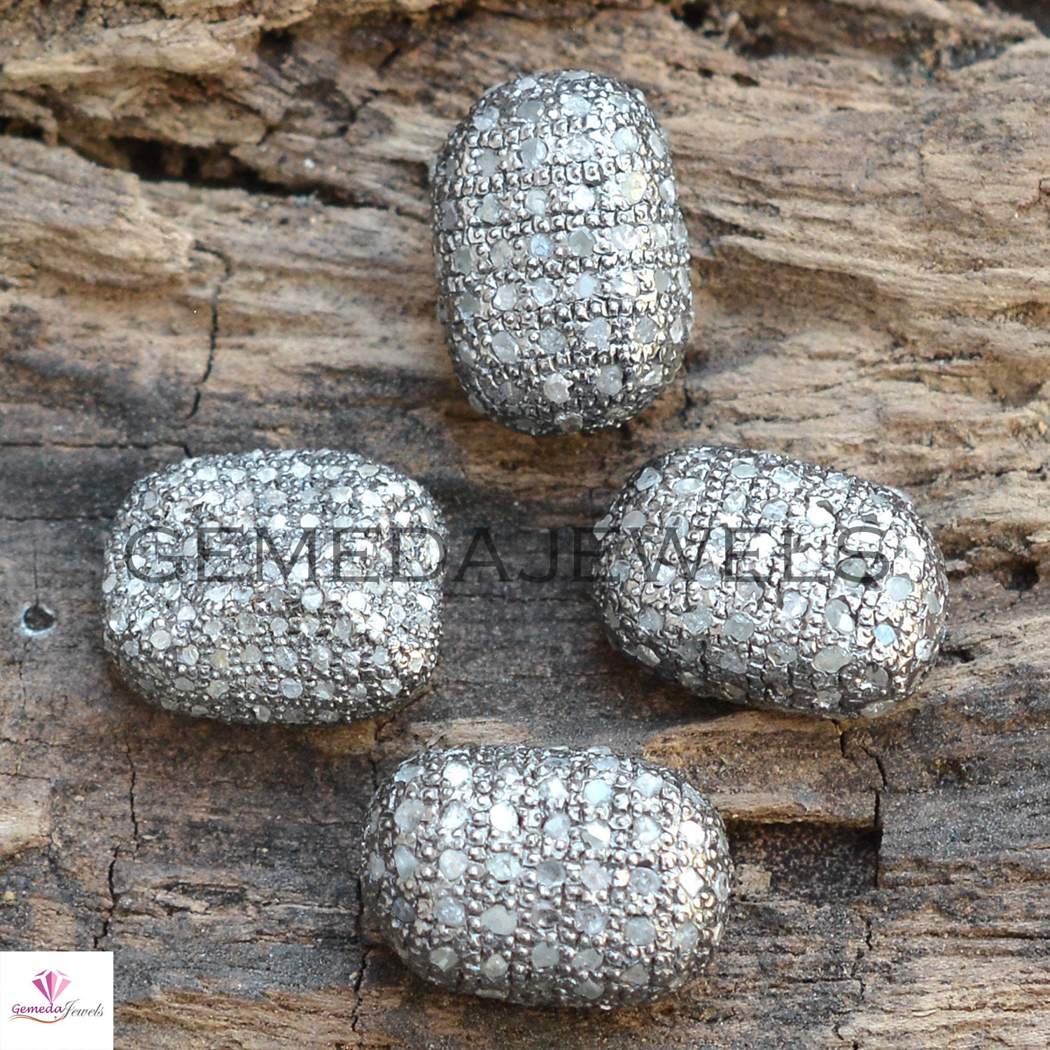 Pave Diamond Beads Jewelry Micro Pave Setting Jewelry Etsy UK