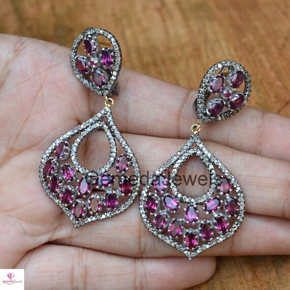 Rhodonite earrings deals