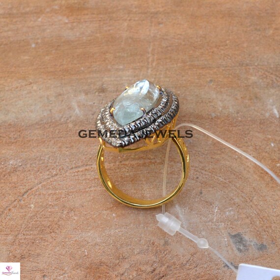 Anelli Con Pietre Naturali - Argento 925 Placcato Oro 18K - Foto 6