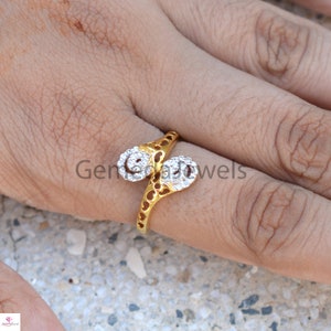 14k Yellow Gold Ring, Double Cut White Diamond, Gold Jewelry, Diamond Ring, Wedding Jewelry, Statement Ring, Pave Diamond Jewelry, Gifts