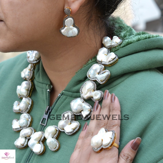 Pearl Jewelry Pave Diamond Jewelry 