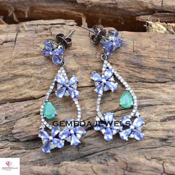Tanzanite earrings etsy discount