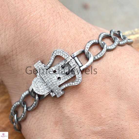 Diamanté encrusted pavé chain belt Diamante Chain Belt – Alvin Valley main image 4
