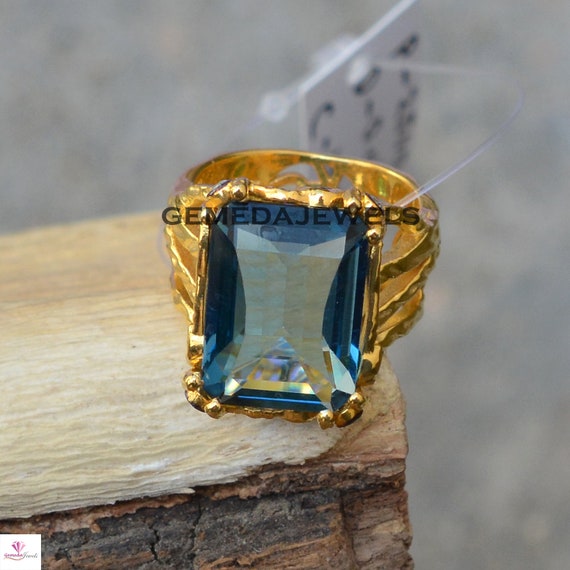 yellow topaz ring gemstone silver ring stone jewelry