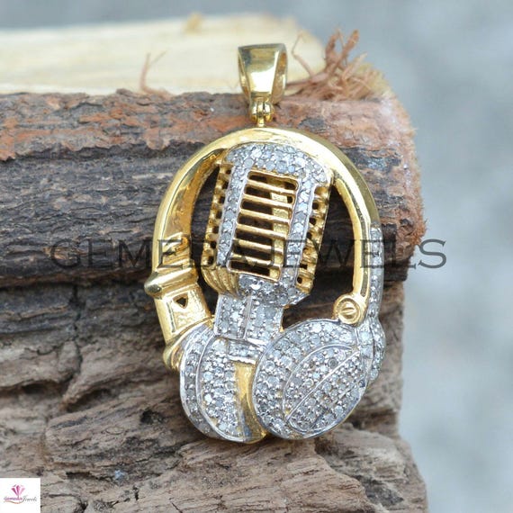 Diamond microphone pendant discount