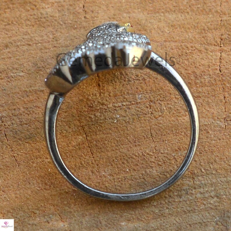 Sterling Silver Jewelry Diamond Ruby Silver Red Eye Snake Ring Labor Day Diamond Ruby Snake Pave Diamond Snake Ring Red Eye Snake Ring