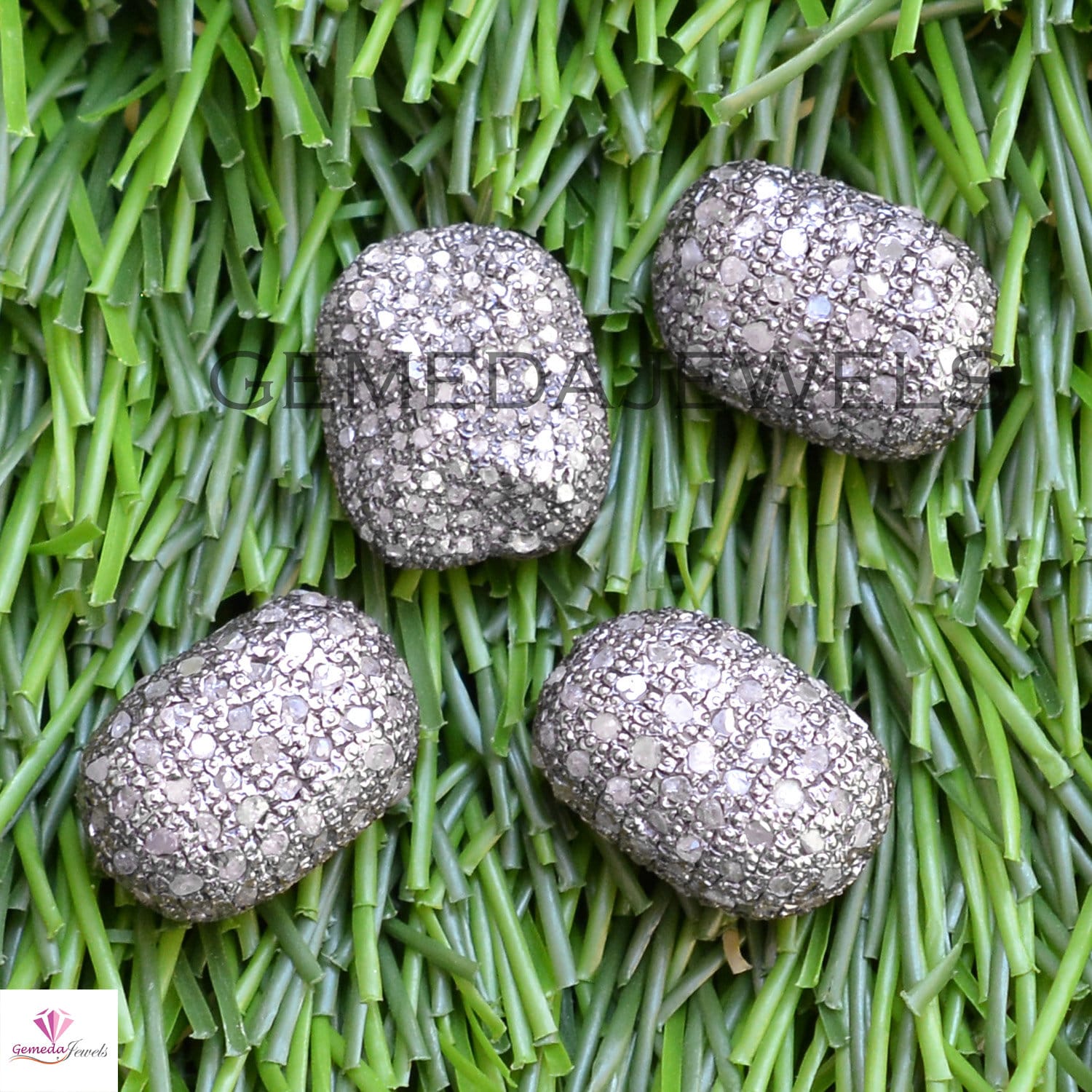 Pave Diamond Beads Jewelry Micro Pave Setting Jewelry Etsy UK