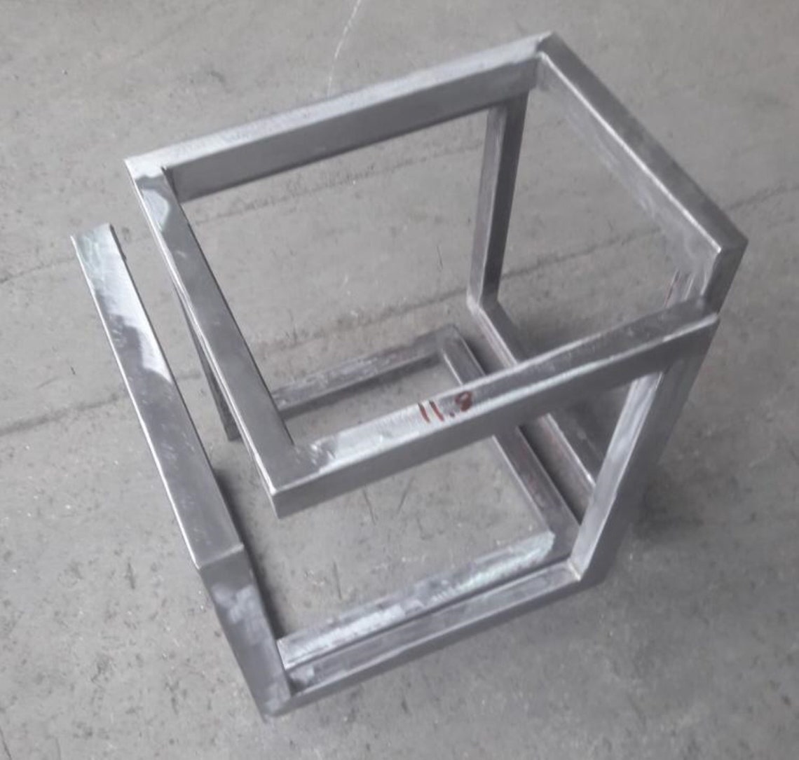 Metal Coffee Table Base Square Table Base Industrial Look Etsy