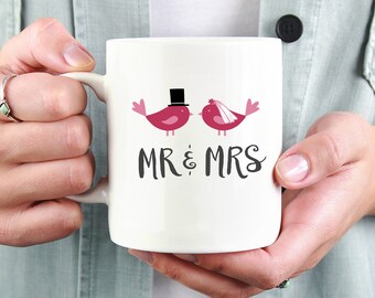 Neu verheiratet Hochzeitsgeschenk, Herr & Frau Becher, Hochzeitsgeschenk, Geschenk für Braut