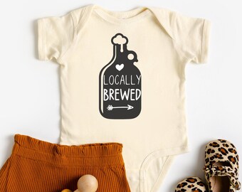 Locally Brewed, Pregnancy Announcement, Baby shower gift, Home Grown, Funny Beer Bodysuit, Funny Baby Clothes, Gender Neutral