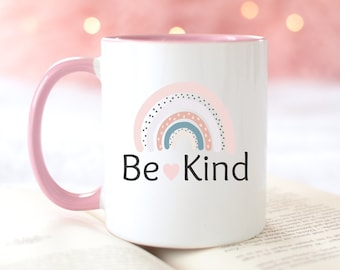 Be Kind Mug, Kindness Mug, Choose Joy, Rainbow Mug, Gift for Friend, Birthday Gift, Coffee Lover Gift, Mug Gift for Friend, Gift For Her