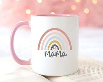 Expecting Mom Gift, Rainbow Mama Mug, Rainbow Mug for Mom, New Mom, Mom Birthday Mug, Cute Mug for Mom, Baby Shower, Mother's Day Gift