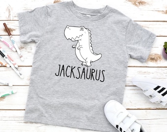 Dinosaur Name Shirt, Toddler Boy Dinosaur Shirt, Toddler Birthday Gift, Personalized Toddler Shirt, Dinosaur Birthday Shirt