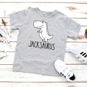 Dinosaur Name Shirt, Dinosaur Shirt for Toddler, Toddler Boy Shirts, Toddler Birthday Gift, Trendy Toddler, Shirts for Toddlers
