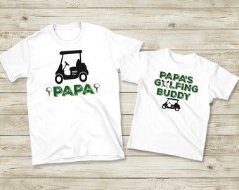 Camisas a juego para abuelo y nieto, camisas de golf a juego, ropa para amantes del golf, papá golf, camisa de golf para papá, regalo de golf para abuelos