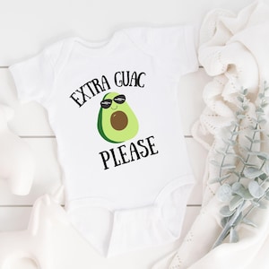 Funny Avocado Baby Bodysuit, Baby shower gift, Gender Neutral Baby Clothes, Baby Boy Gift, Funny Baby Shirts, Guacamole Baby Shirt,