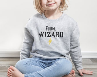 Future Wizard, Toddler Boy Clothes, Funny Toddler Clothes, Crewneck Sweatshirt for Boys, Toddler Clothes