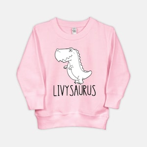 Dinosaur Sweatshirt, Toddler Boy Clothes, Toddler Dinosaur, T Rex Clothes, Crewneck Sweatshirt for Boys, Toddler Boy Clothes, Personalized