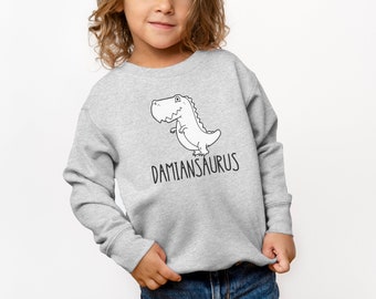 Dinosaur Sweatshirt, Toddler Boy Clothes, Dinosaur Youth Sweatshirt, T Rex Shirt, Crewneck Sweatshirt Toddler Boy, Girl Clothes, Custom Gift