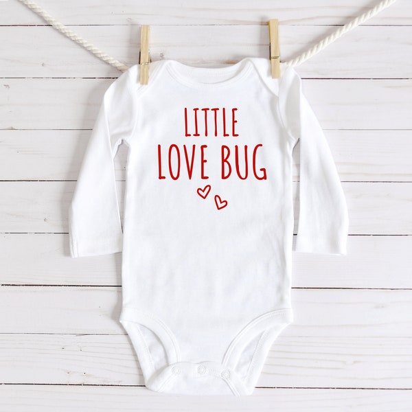 Love Bug, Valentines Day Baby Outfit, Baby shower gift, Be Mine, Gender Neutral Baby Clothes, Baby Girl Gift, Cute Baby Clothes, Longsleeve