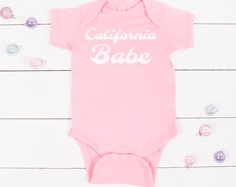 California Babe Bodysuit, Baby shower gift, Retro Baby Bodysuit, Gender Neutral Baby Clothes, Retro California, Baby Clothes