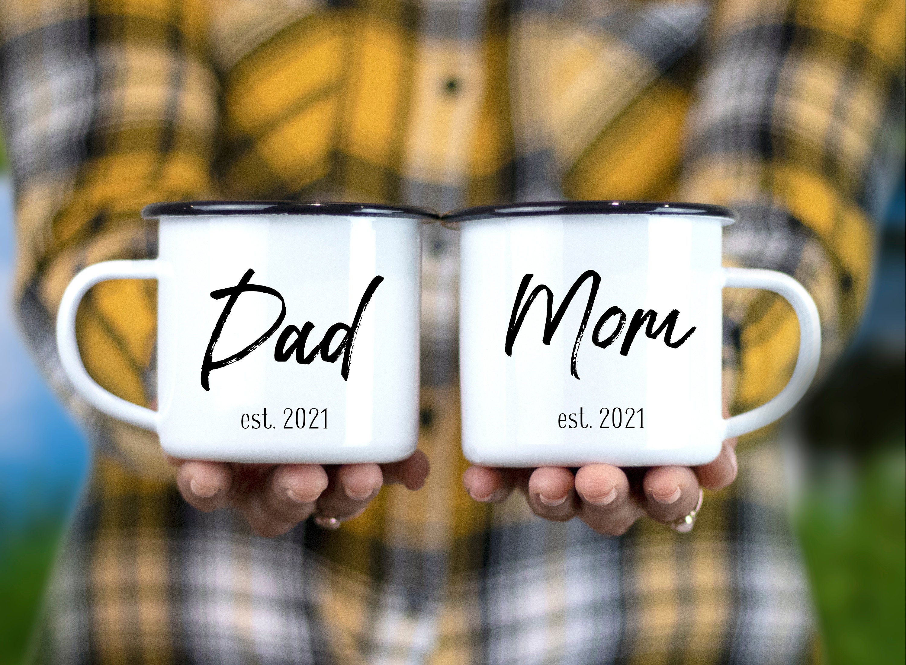 Mom and Dad Mugs  Gender Reveal Celebrations