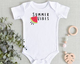 Summer Vibes, Watermelon Baby Clothes, Baby shower gift, Summer Baby Clothes, Unisex Baby Bodysuit, Summer Baby, Beach Baby Clothes