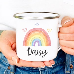 Kids Mug, Mug for Girls, Gifts for Girls, Personalized Mug, Child Mug, Rainbow Mug, Custom Mug, Kids Camp Mug, Gift for Girls, Kids Gifts