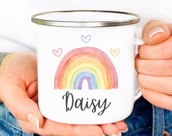 Kids Mug, Mug for Girls, Gifts for Girls, Personalized Mug, Child Mug, Rainbow Mug, Custom Mug, Kids Camp Mug, Gift for Girls, Kids Gifts