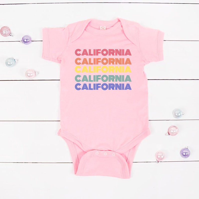 California Baby Clothes Gender Neutral Baby Clothes Retro Baby Bodysuit Retro California Baby Girl Clothes Baby shower gift