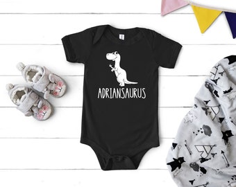 Dinosaur Name Shirt, Dinosaur Shirt for Baby, Baby Boy Shirts, Custom Name Shirt, Baby Shower Gift, Shirts for Baby Boy, Dinosaur Bodysuit