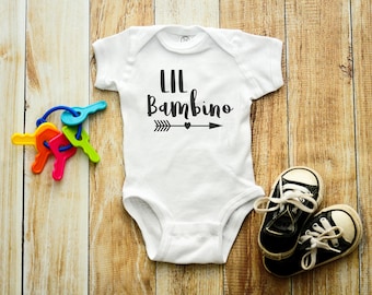 Little Bambino Baby Bodysuit, Baby shower gift, Italian Baby Boy Bodysuit, Cute Baby Clothes, Newborn Baby Boy Clothes