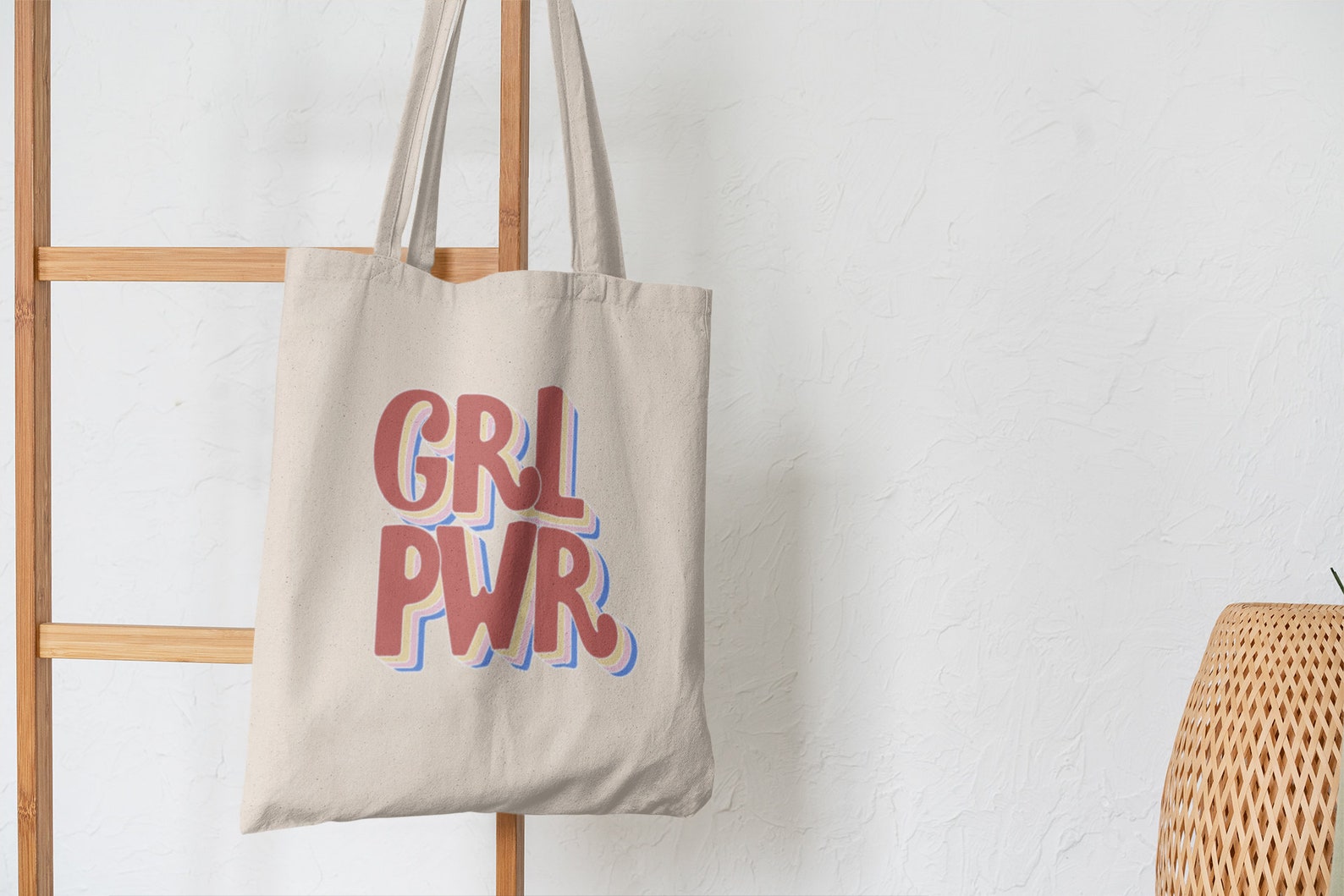 Girl Power Tote Bag Grl Pwr Bag Canvas Tote Bag Grocery Etsy