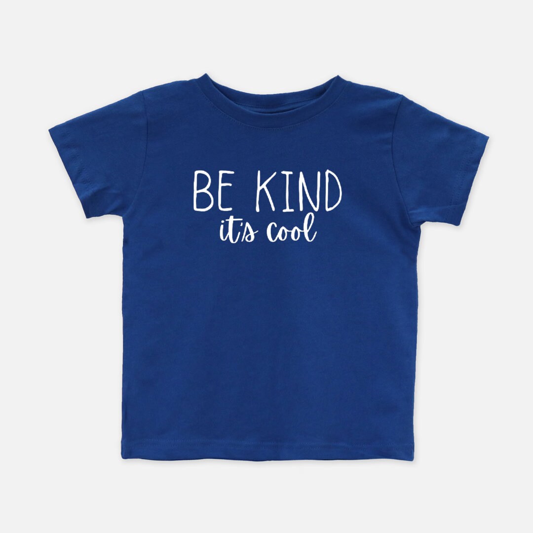 Be Kind It's Cool Toddler Boy Shirts Toddler Boy Etsy UK