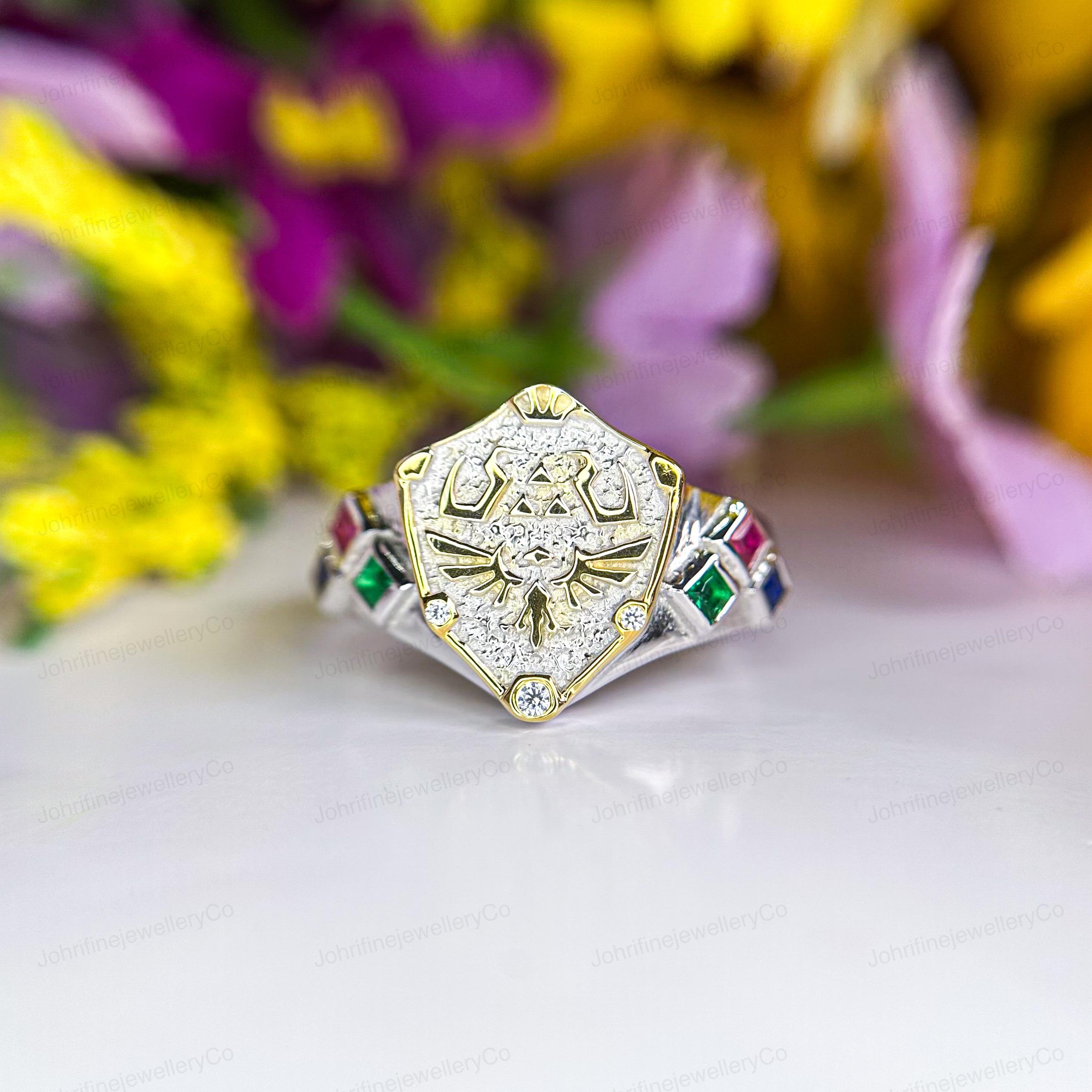 Hylian Shield Ring: Legend of Zelda Sterling Silver Cosplay - Etsy