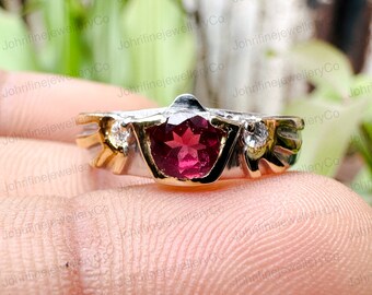 Zelda Ruby Ring: Hylian Shield Sterling Silver Engagement Ring