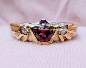 Zelda Goron's Ruby Ring: Hylian Shield Sterling Silver Engagement Ring