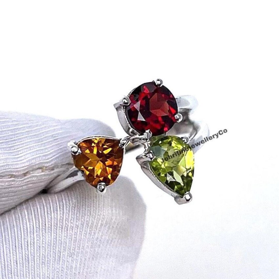 YoTreasure Citrine Ring - 1.28 Ct Natural Gemstone In Solid 925 Sterling Silver, Cocktail Ring, Gift For Her - View #10