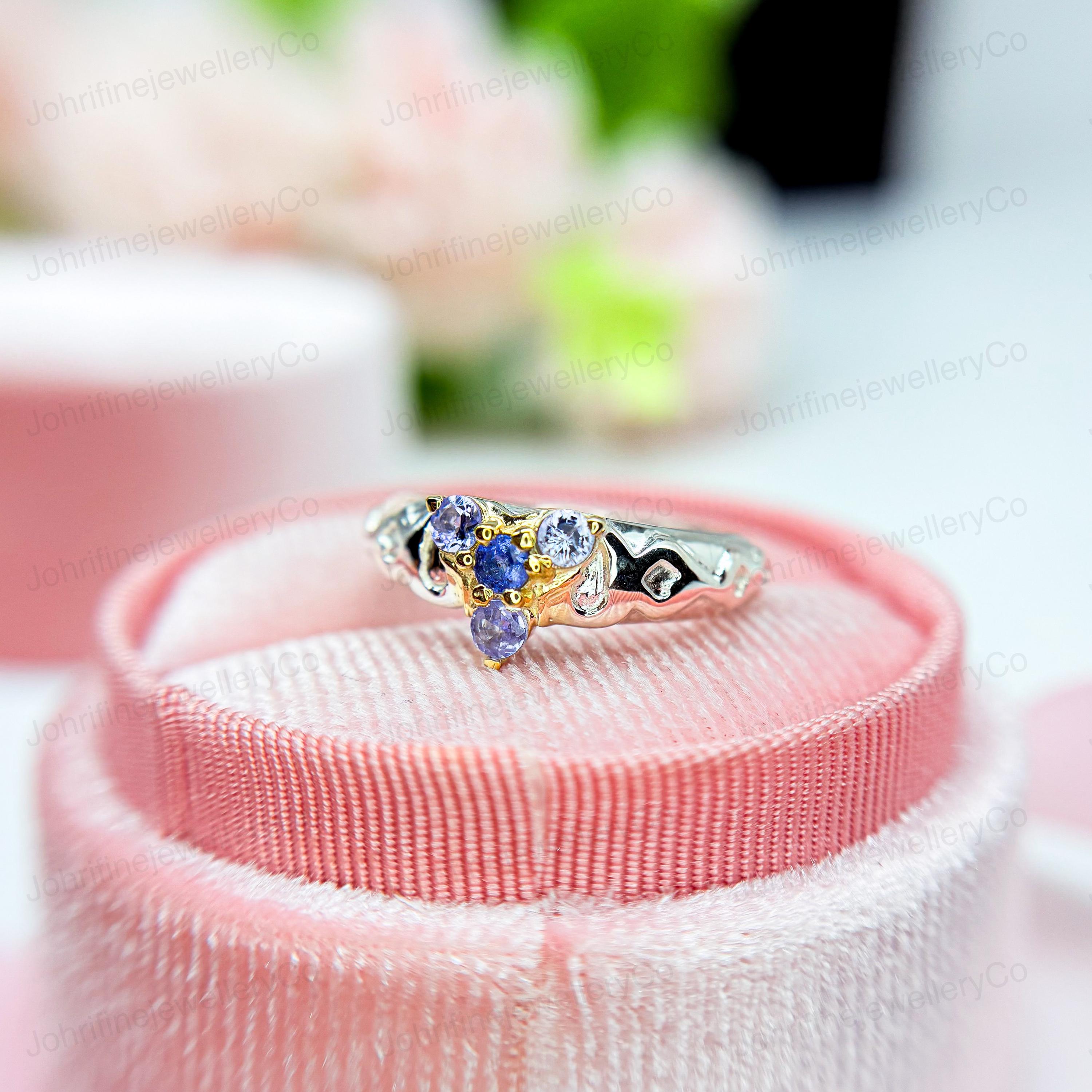 Triforce Zora's Tanzanite Spiritual Stone Custom Ring 14K Gold