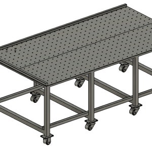 2990 x 1600 Fixture table top with Steel frame.