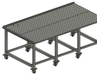 2990 x 1600 Fixture table top with Steel frame.
