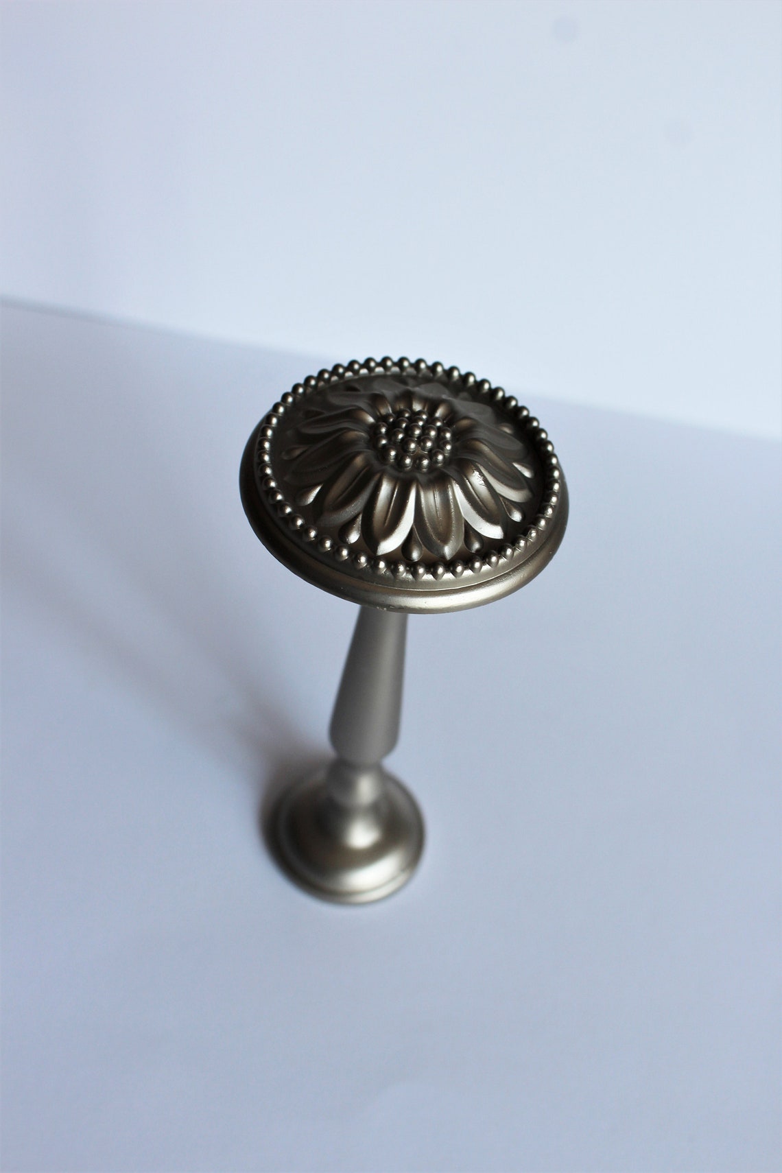 Satin nickel color curtain holdback for untying curtains Metal Etsy