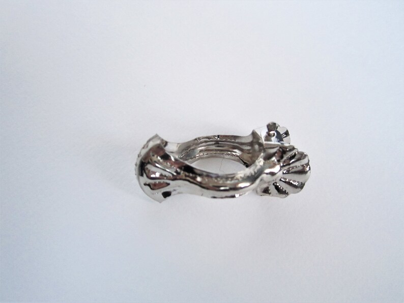 Silver Metal Drapery Clips NEW Curtain Rings Staples 10 pieces Ornate Claw Curtain Clips