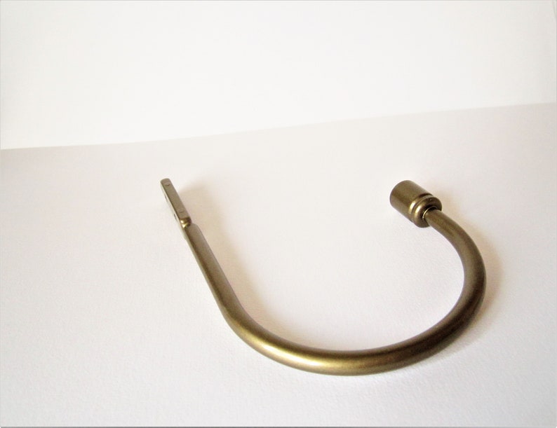 Antique gold color curtain holdback Metal curtain rod Hook Etsy