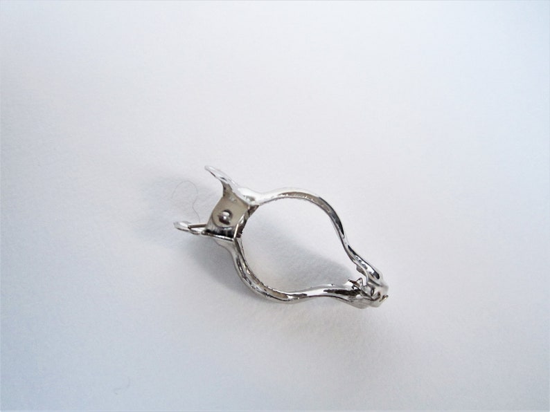 Silver Metal Drapery Clips NEW Curtain Rings Staples 10 pieces Ornate Claw Curtain Clips
