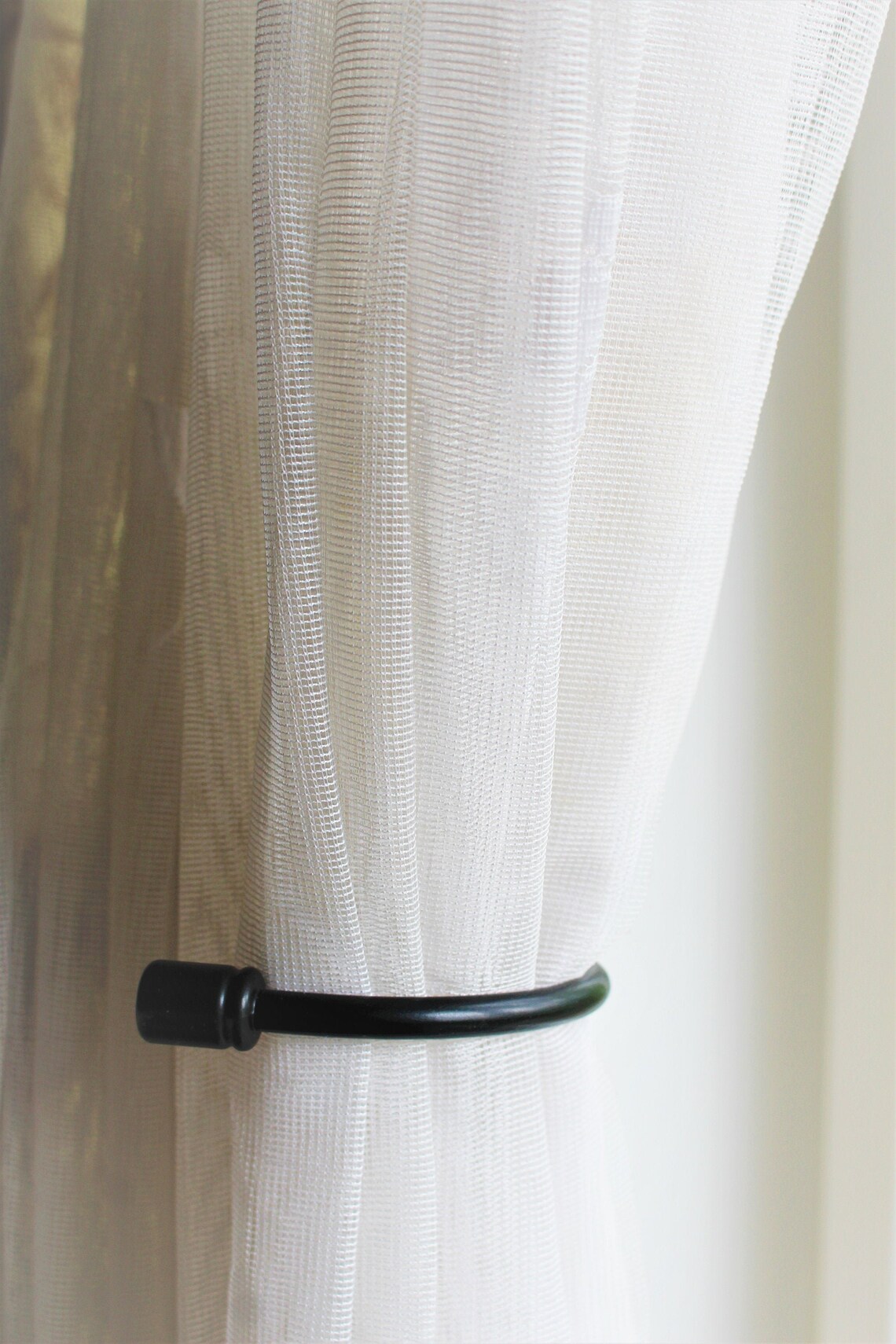 Black Curtain Holdback Metal Curtain Rod Hook Scroll Curtain Etsy UK